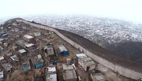 'Muro de la vergüenza': La muralla que divide la desigualdad a ojo de drone. (YouTube)
