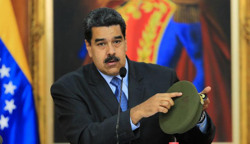 El mandatario de Venezuela, Nicolás Maduro, durante la presentación de "pruebas" del intento de magnicidio. (Foto: EFE)