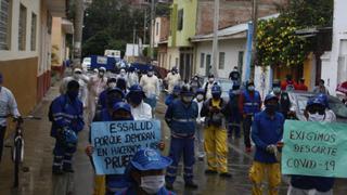 Trabajadores de limpieza de tres municipalidades Huánuco exigen se les haga pruebas de descarte de COVID-19