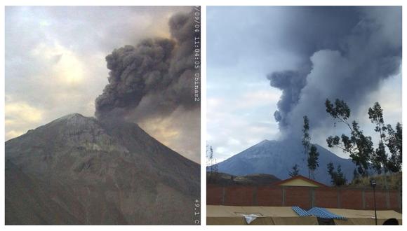 La explosión del volcán Ubinas ocurrió a las 05:51 a.m. (Foto: IGP)
