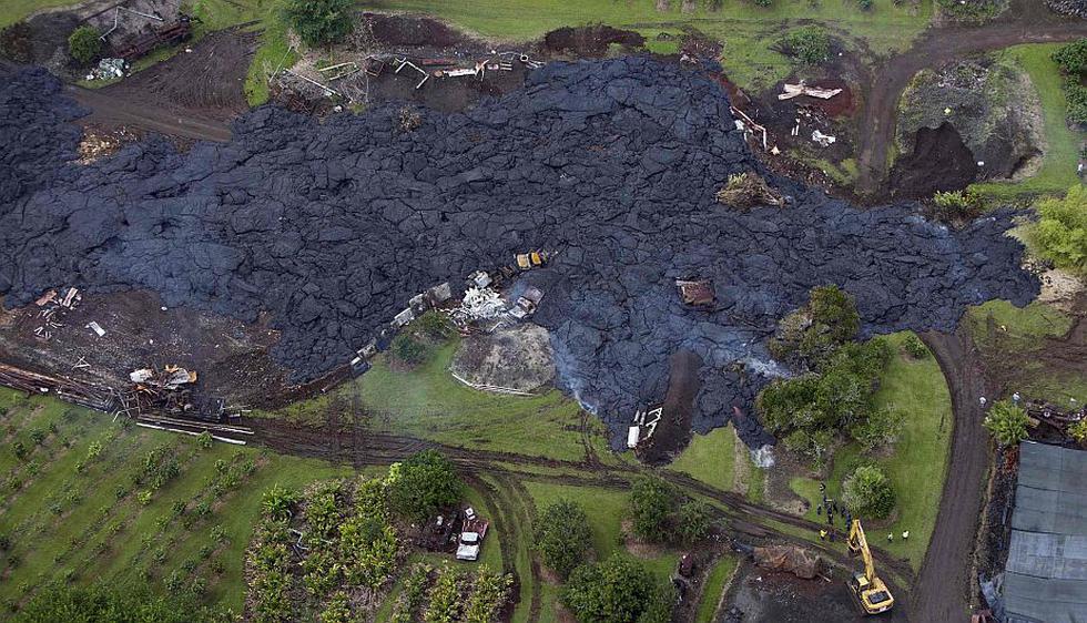 Río de lava del volcán Kilauea avanza de forma lenta pero imparable. (Reuters)