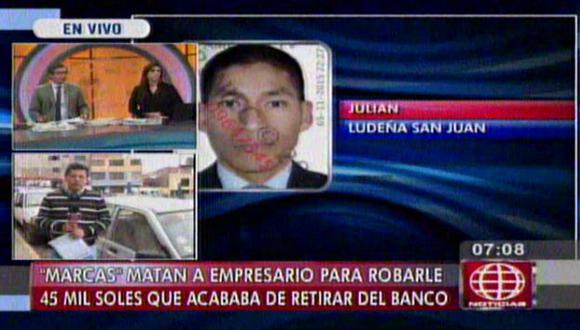 Chorrillos: 'Marcas' matan a empresario para robarle 45 mil soles. (América)