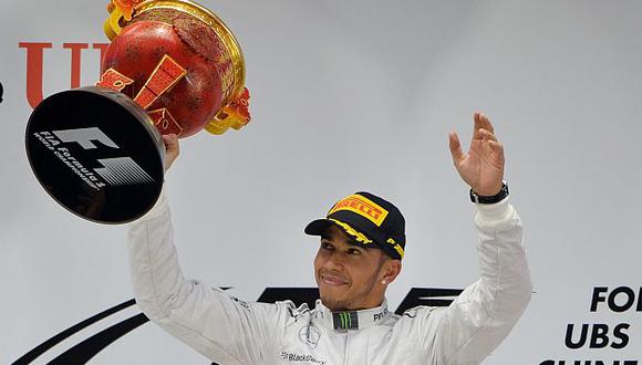 Lewis Hamilton ganó este domingo el Gran Premio de China. (AFP)