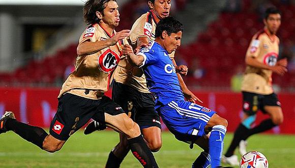 Ruidíaz lleva 8 goles desde que llegó al fútbol chileno. (La Tercera)