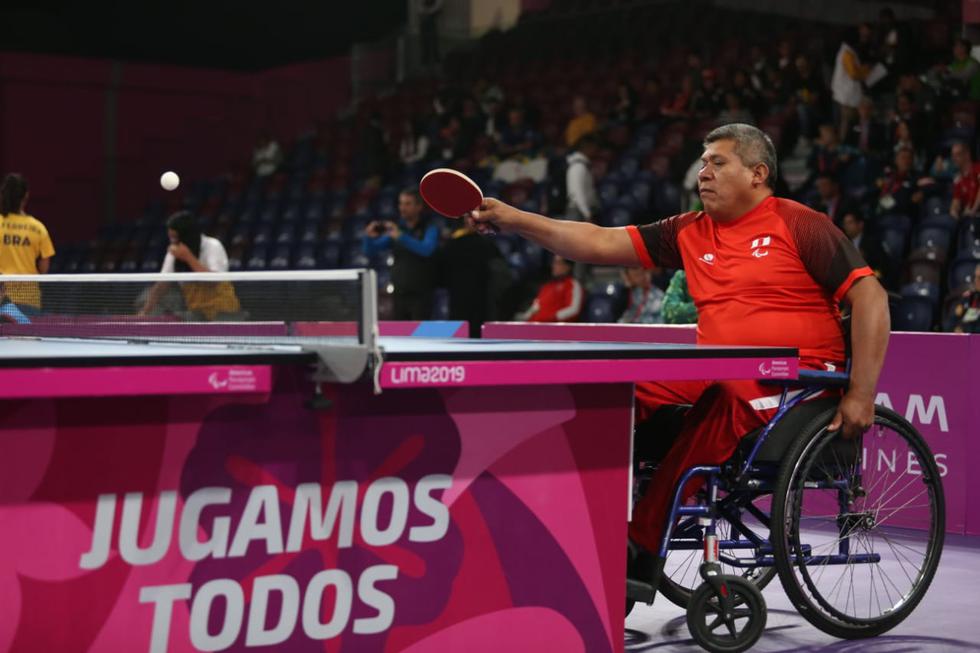 Juegos Parapanamericanos Lima 2019. José Yampufe perdió 3-0 contra el brasileño Eziquiel Babes en mesa de tenis. (Fotos: Violeta Ayasta)