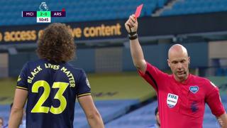 David Luiz comete penal, el árbitro le muestra la roja y De Bruyne anota el segundo para el Manchester City
