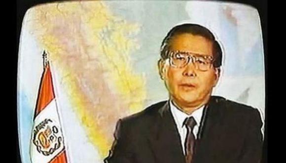 Imagen del mensaje a la nación pronunciado el 5 de abril de 1992 por Alberto Fujimori, donde anunciaba el cierre del Congreso. (Foto: Archivo El Comercio)