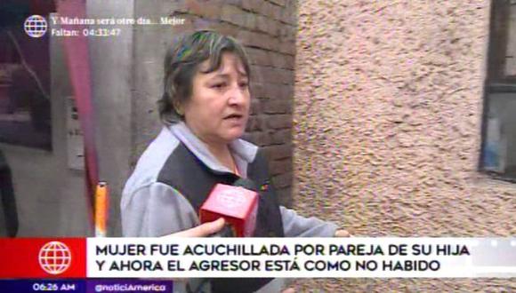 Esta mujer salió en defensa de su hija y terminó siendo atacada por su yerno. (Video: América TV)
