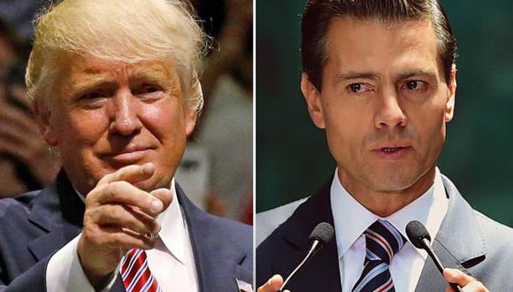 Donald Trump, presidente de EE.UU. y Enrique Peña Nieto, mandatario mexicano (NBC News).