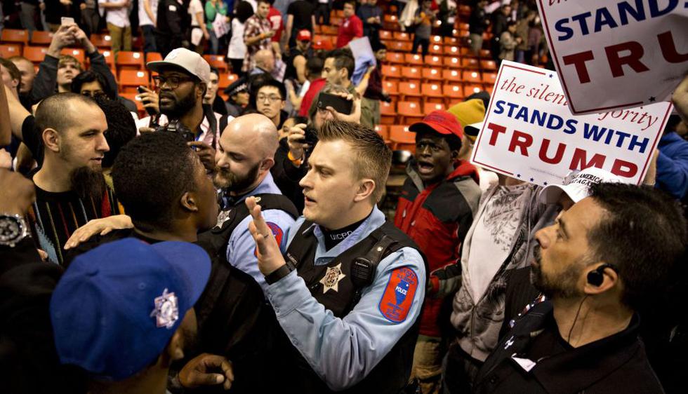 Donald Trump: Protestas contra el candidato provocaron suspensión de mitin en Chicago. (EFE)