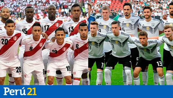 Perú vs. Alemania: La selección de Alemania está valorada en más de mil millones contra los 36 de Perú.