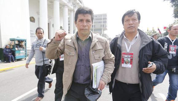 Pedro Castillo, dirigente de protestas de docentes en los últimos años, es el candidato presidencial de Perú Libre. (Foto: Alonso Chero)
