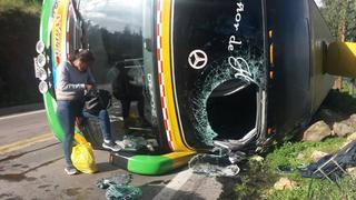 Despiste de bus interprovincial deja al menos 10 heridos en la vía Puquio-Nasca