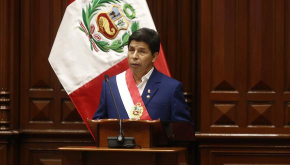 Palabras del presidente del Perú , Pedro Castillo en el Hemiciclo del congreso de la República. Fotos: jorge.cerdan/@photo.gec