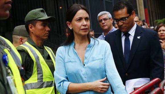 María Corina Machado ingresó a sede de la Fiscalía de Venezuela. (Reuters)