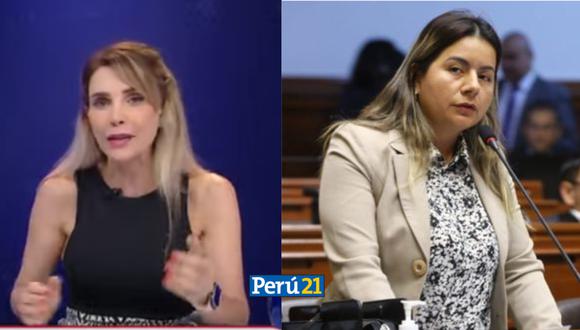 Juliana Oxenford le responde a Tania Ramírez. (Composición Perú21)