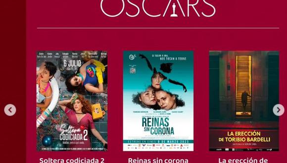 Películas peruanas seleccionadas para los Premios Oscar.