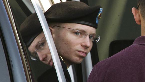 Bradley Manning llegando a la corte de Fort Meade. (AP)