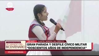 Himno Nacional fue interpretado en quechua y español en ceremonia de juramentación simbólica del presidente Castillo