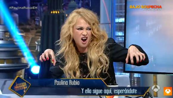 Paulina Rubio se habría presentado ebria en programa español. (Captura de YouTube)