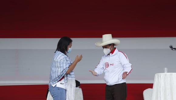 Keiko Fujimori subió 3 puntos y Pedro Castillo uno (Hugo Pérez/GEC).
