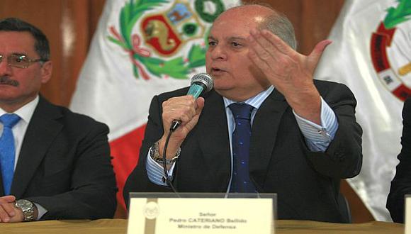 Conferencia de prensa que dio Cateriano ayer en su despacho. (Perú21)