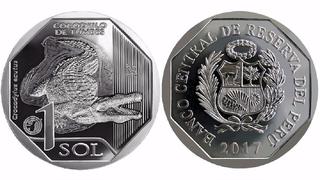 Nueva moneda de S/1 con la figura del cocodrilo de Tumbes es puesta en circulación