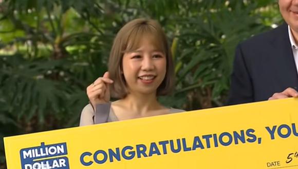 Joanne Zhu, una joven de 25 años, ganó un millón de dólares australianos por vacunarse, el equivalente a 700 mil dólares estadounidenses. (Foto: captura YouTube 9 News Australia)