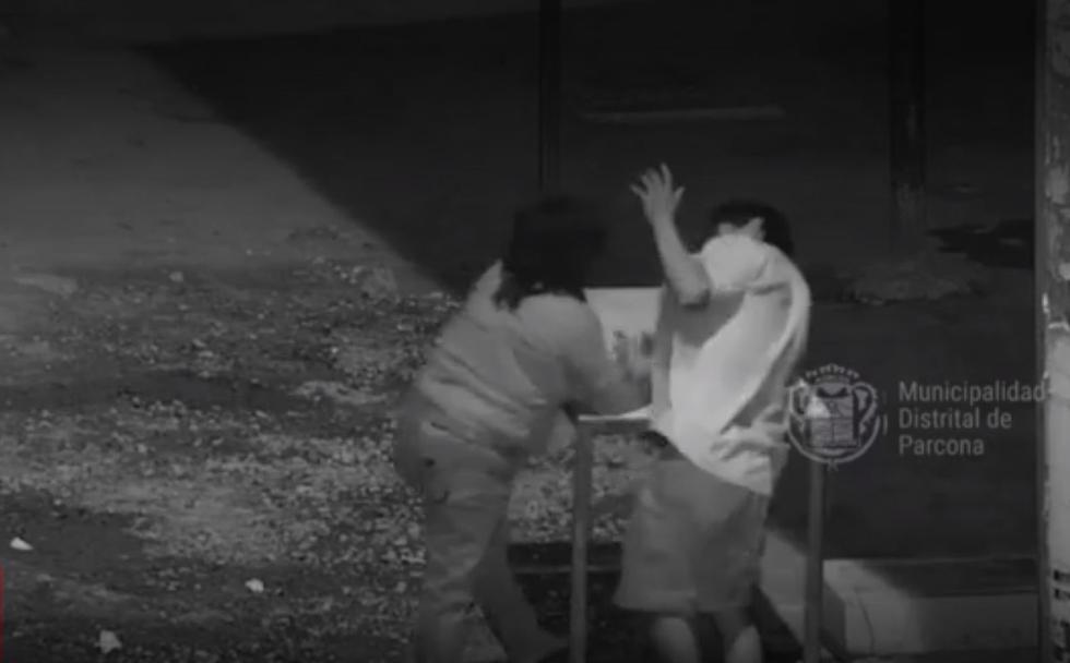 Maltrato a una mujer (Foto: Captura de video de la Municipalidad de Marcona)