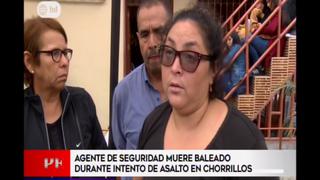 Agente de seguridad muere durante intento de asalto en Chorrillos