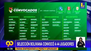 Selección boliviana convocó a 44 jugadores para enfrentar a Perú y Uruguay