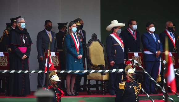 El presidente Pedro Castillo participa en ceremonia que conmemora los 200 años de creación del Ejército (Hugo Curotto/GEC).