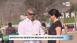 Chorrillos: Ciudadanos no respetan las medidas de bioseguridad en la Playa Agua Dulce
