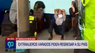 Coronavirus en Perú: extranjeros pernoctaron en el exterior del Grupo Aéreo N°8 de la FAP | VIDEO