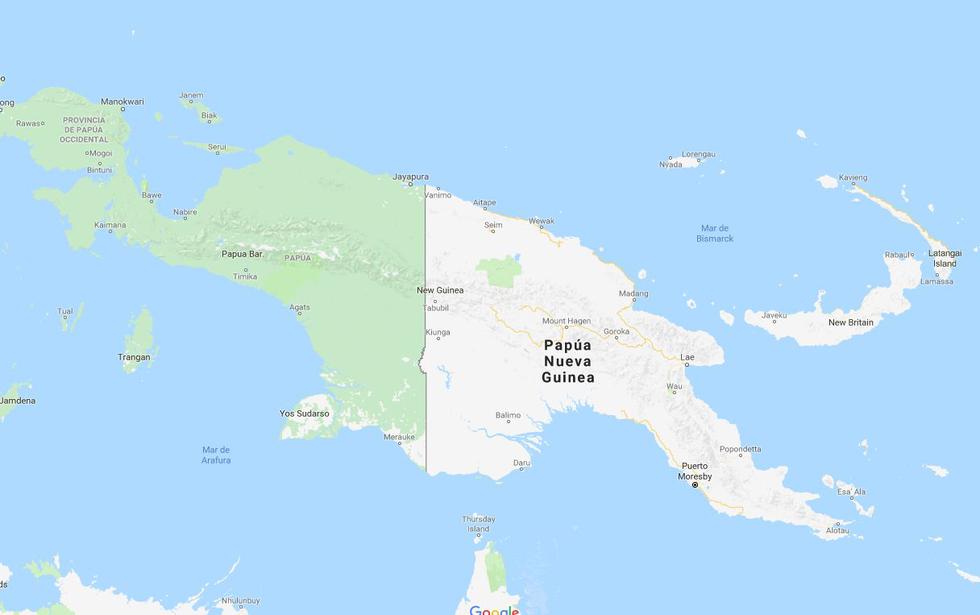 Papúa Nueva Guinea fue sacudida por un sismo de 6,9 de magnitud. (Google Maps)
