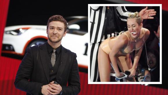 Timberlake dice que Miley está demostrando que está creciendo. (AP)