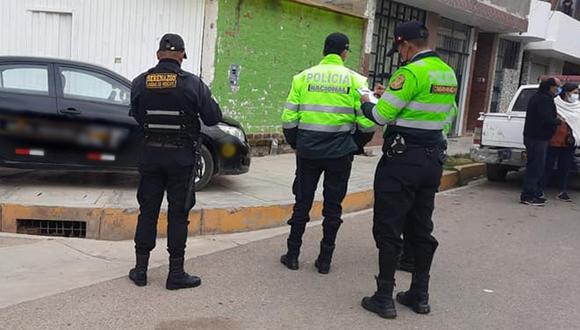 Foto referencial. Serenazgo y Policía de Huancayo durante una diligencia. (Foto: Serenazgo de Huancayo)