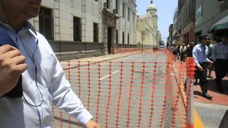 Lima: Cierran jirones Caylloma e Ica por obras de peatonalización