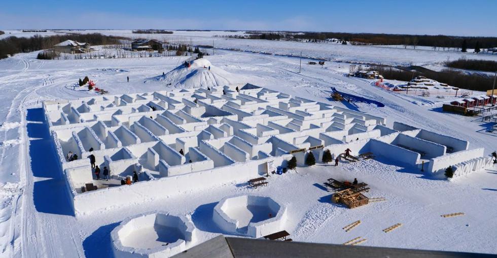 El laberinto de nieve más grande del mundo se encuentra en Canadá. (AFP)