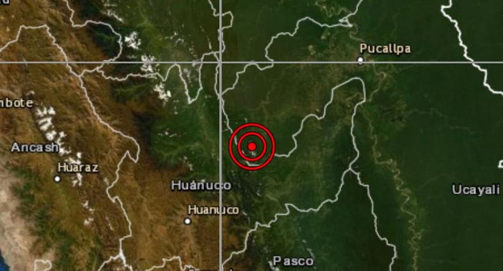 El movimiento telúrico se ubicó a 25 kilómetros al suroeste de Aguaytia, en la provincia de Padre Abad. (IGP)