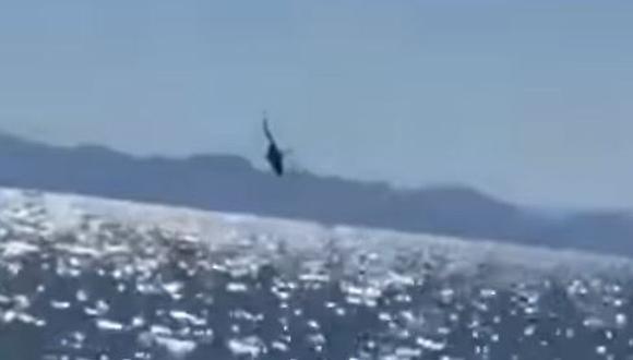 El helicóptero fue desplegado para evitar la pesca ilegal en la zona. (Foto: YouTube/Mexicoaeroespacial)