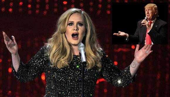 Adele no autorizó a Donald Trump utilizar su música para su campaña electoral. (AP)