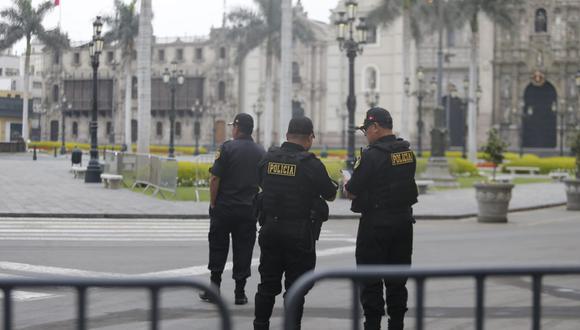 Plaza de Armas continúa restringido por segundo día consecutivo. Foto: GEC/referencial