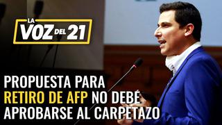 César Combina sobre propuesta de retiro del 100% de las AFP