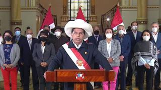 Presidente Castillo declara el estado de emergencia en Amazonas, Loreto, San Martín y Cajamarca