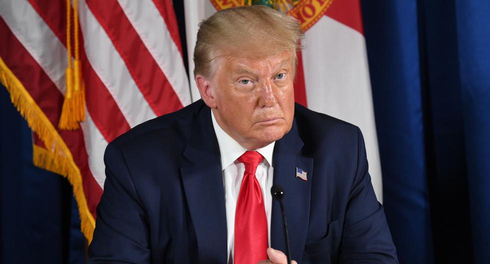 El presidente de Estados Unidos, Donald Trump, participa de una mesa redonda en Belleair, Florida, el 31 de julio de 2020. (AFP / SAUL LOEB).
