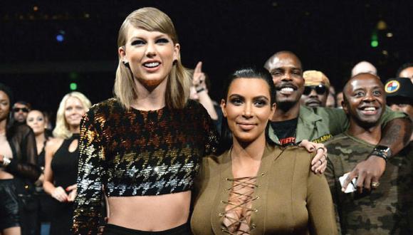 Kim Kardashian y Taylor Swift se enfrentan en redes sociales. (AFP)