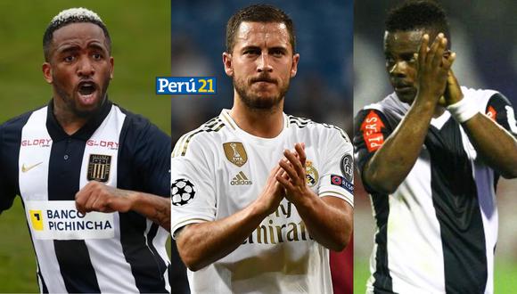 Farfán, Hazard y Montaño era los '10' de sus equipos (Fotos: GEC, AFP y Twitter).