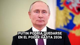 Rusia: Vladimir Putin promulga ley que le permitirá presentarse a la reelección hasta el 2036