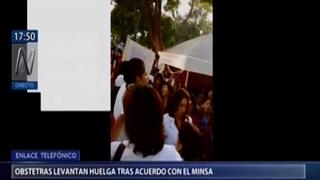 Obstetras levantan huelga tras acuerdo con el Minsa | VIDEO